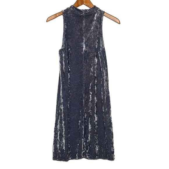 Cynthia Rowley Gray Blue Velvet Sleeveless Knee Length Dress Small - Picture 4 of 7